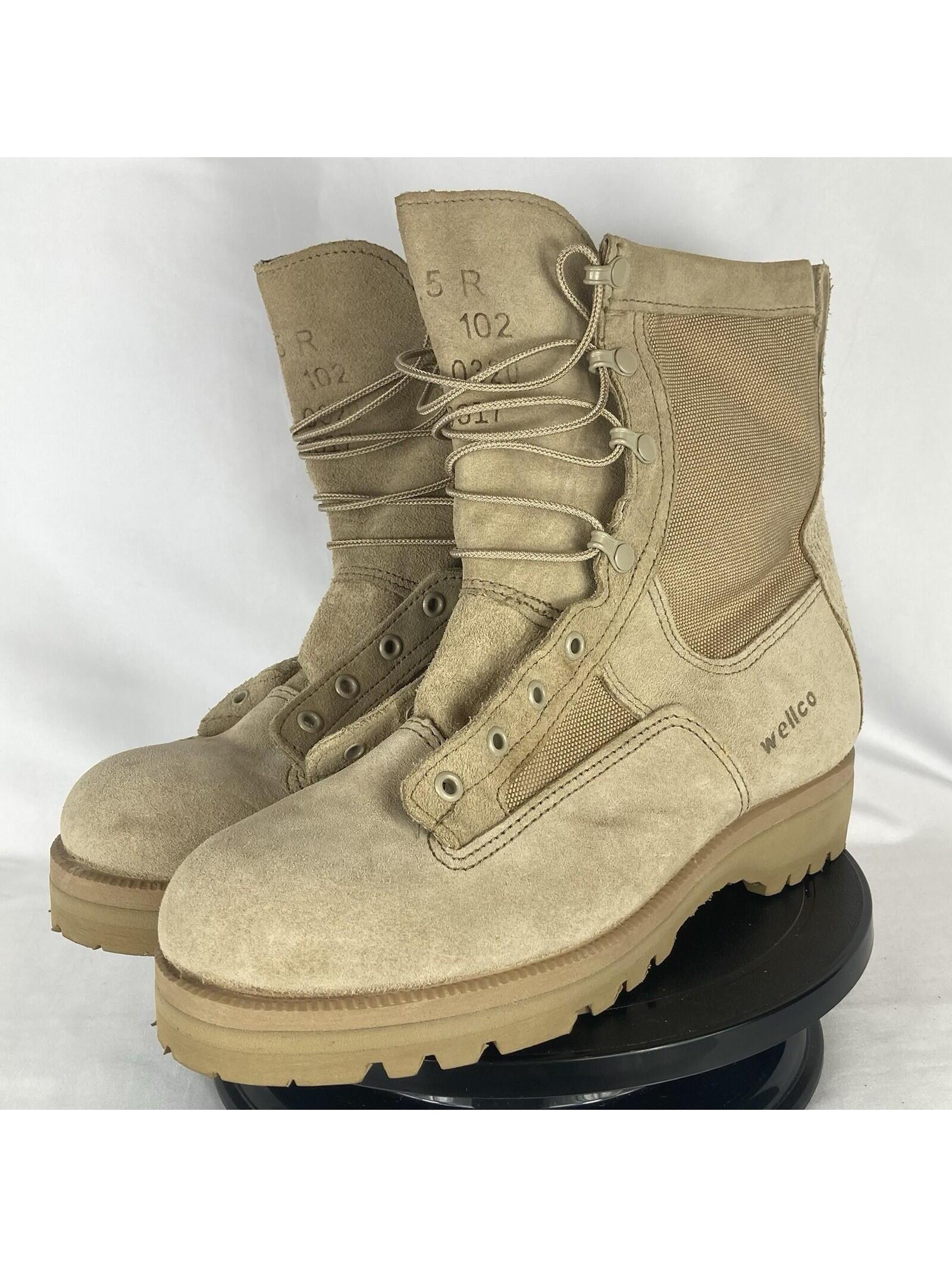 New Men’s 10.5r Wellco Hot Weather Desert Brown Military Vibram Combat Boots